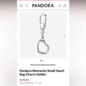 Brand New Pandora Charm Keychain
